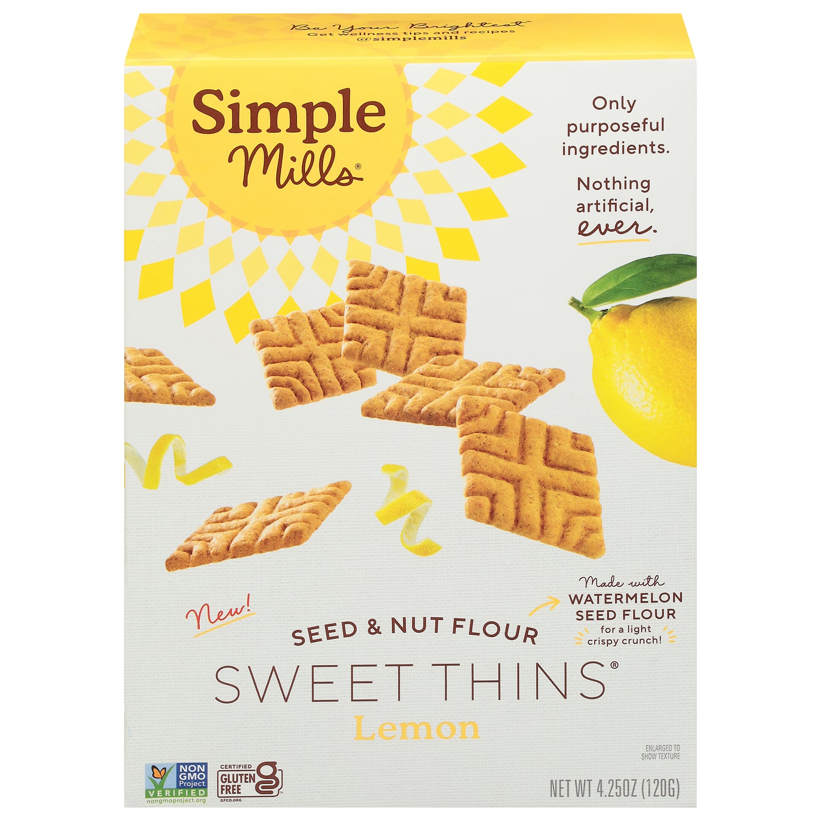 Simple Mills - Lemon Sweet Thins - Cs Of 6-4.25 Box