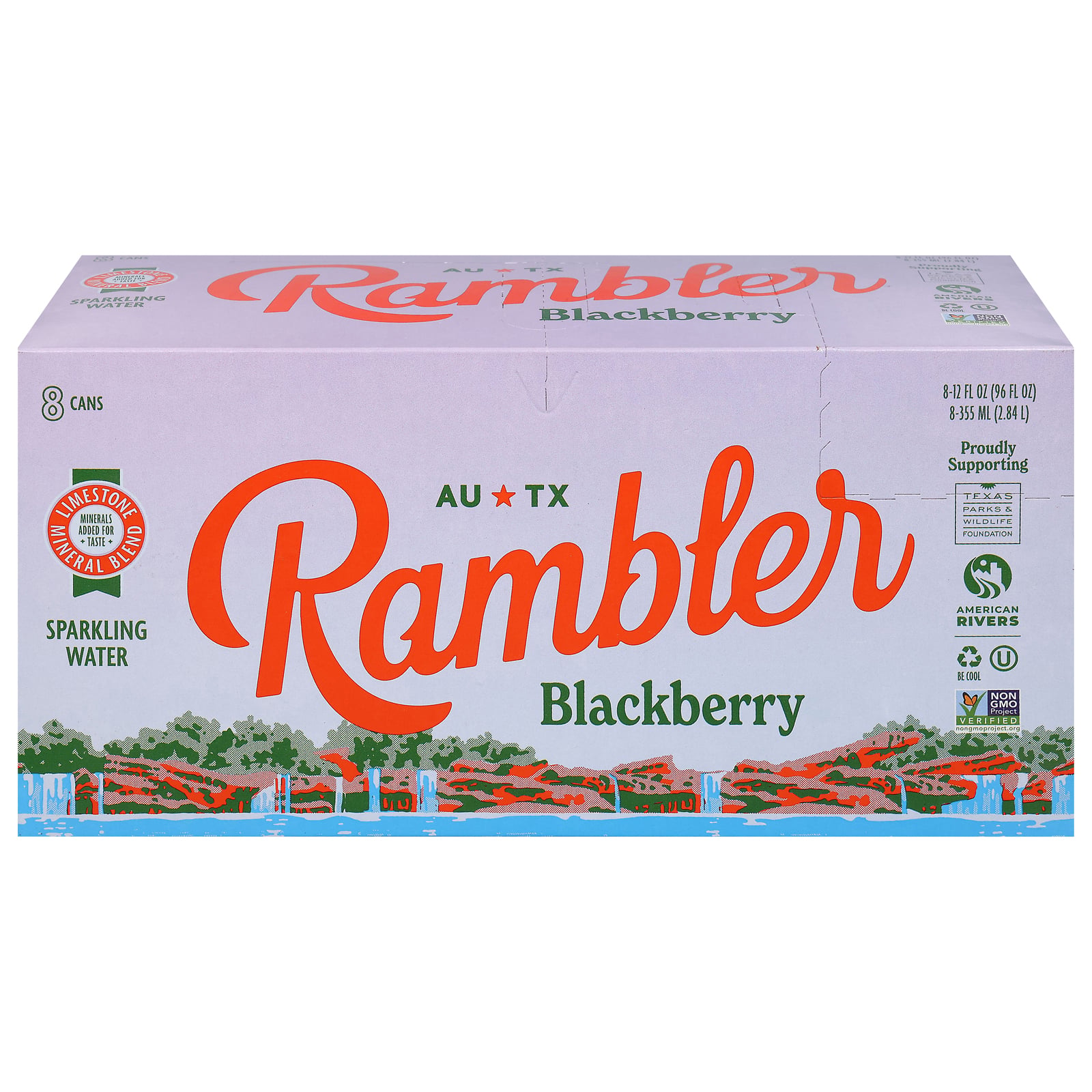 Rambler - Water Spk Blackberry 8 Pk - Cs Of 3-8-12 Fz