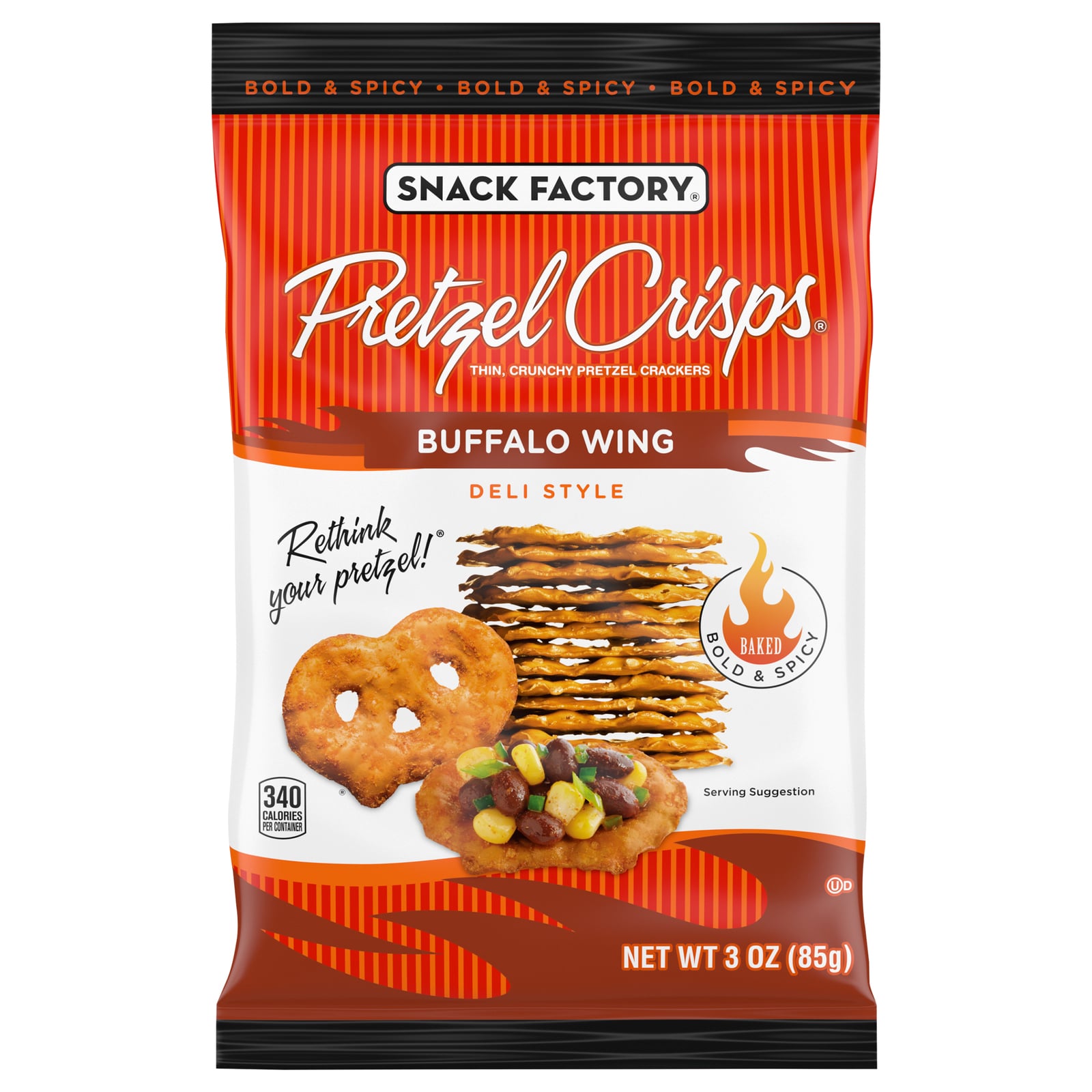 Pretzel Crisps - Pretzel Crisp Buff Wing - Cs Of 8-3 Oz