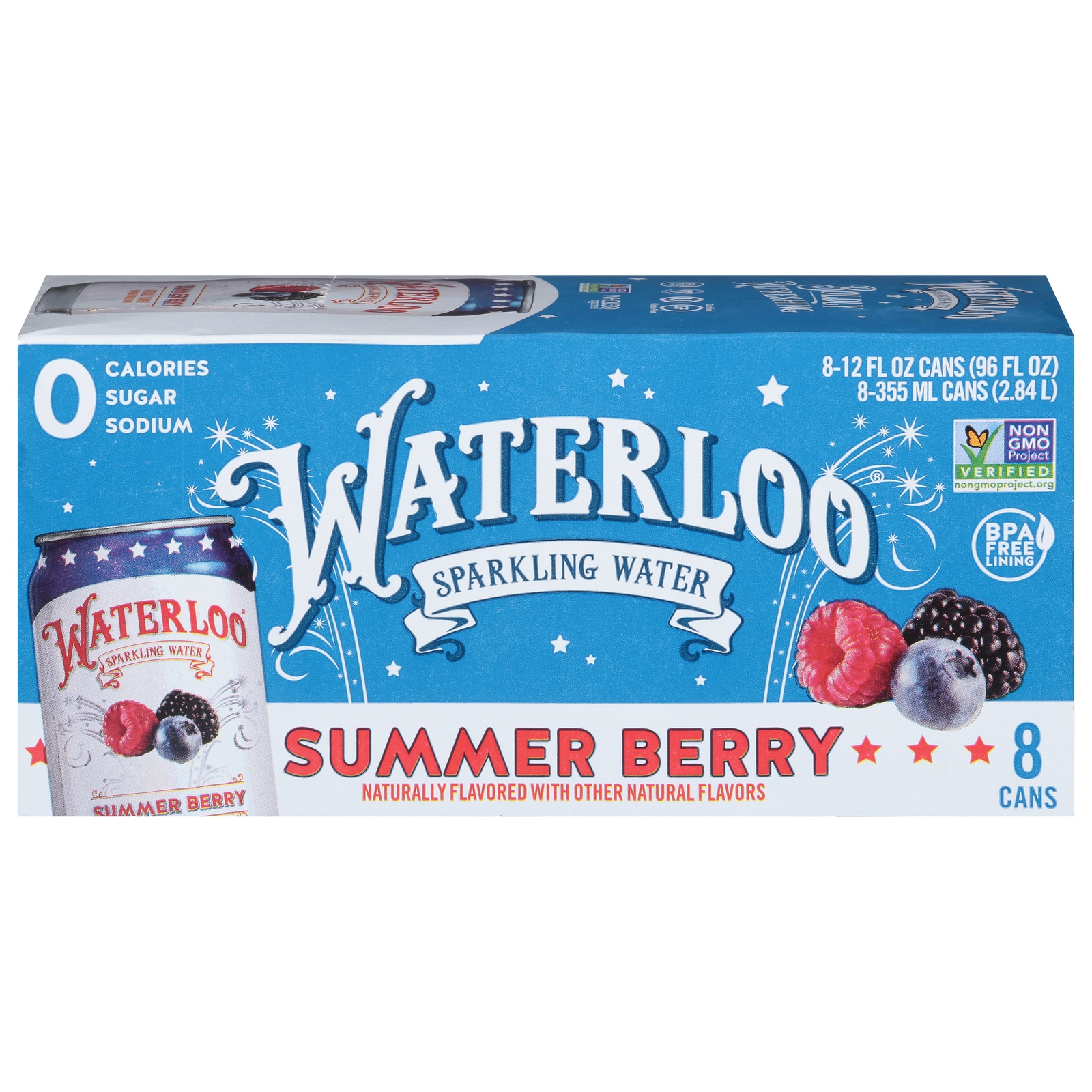 Waterloo - Sparkling Water Sumr Berry - Case Of 3-8-12 Fz