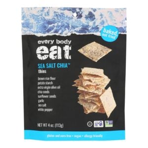 Every Body Eat - Snack Thins Sea Salt Chia - Case Of 6-4 Oz