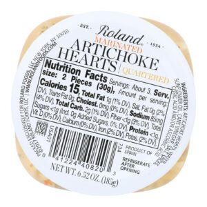 Roland Artichoke Hearts - Marinated - Case Of 12 - 6.5 Oz.