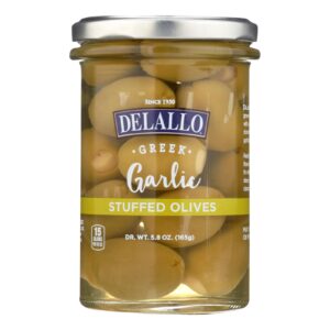 Delallo Greek Stuffed Olives - Case Of 6 - 5.8 Oz