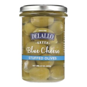 Delallo Greek Stuffed Olives - Case Of 6 - 9.9 Oz