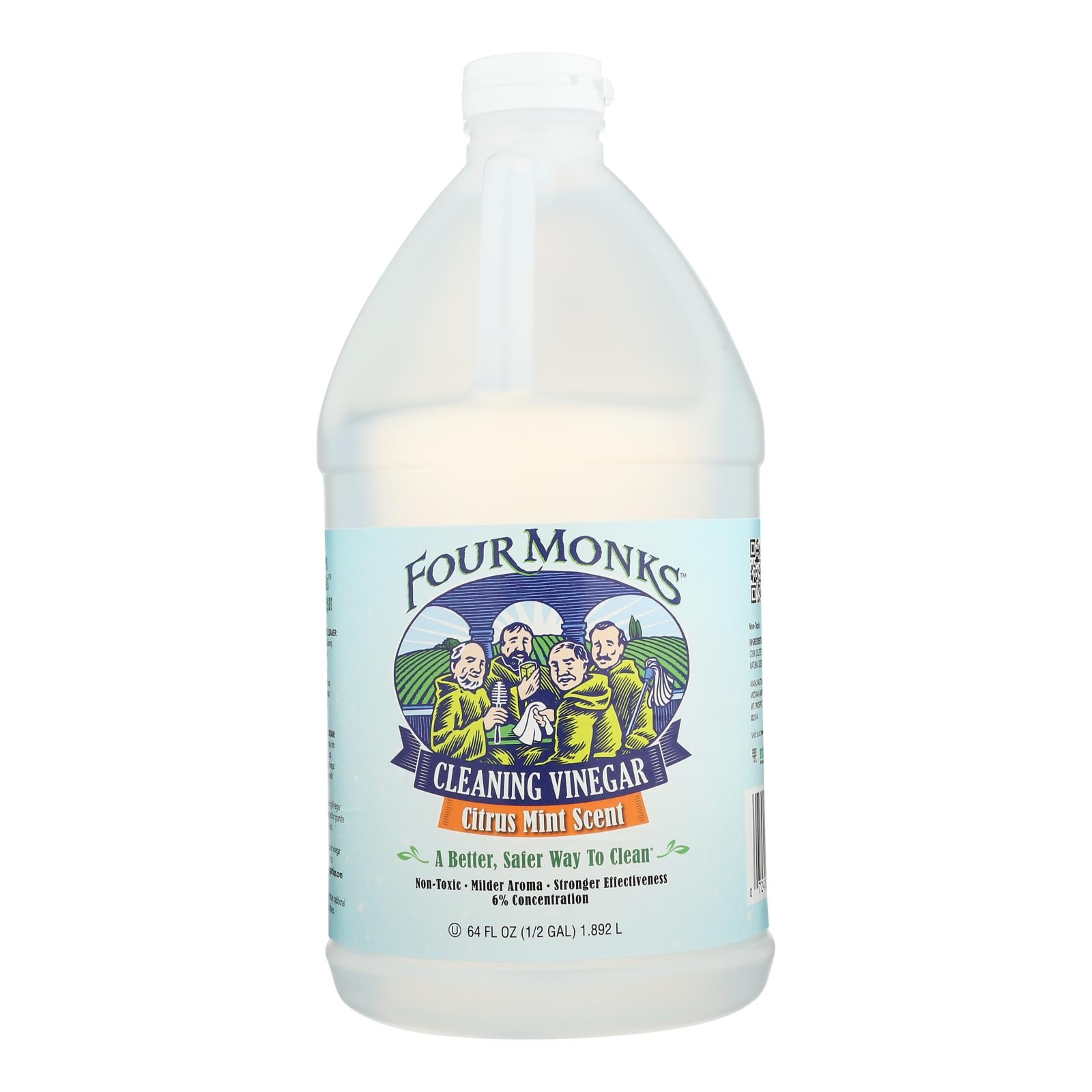 Four Monks Citrus Mint Cleaning Vinegar - Case Of 8 - 64 Fz