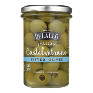 Delallo Castelvetrano Pitted Olives - Case Of 6 - 5.3 Oz