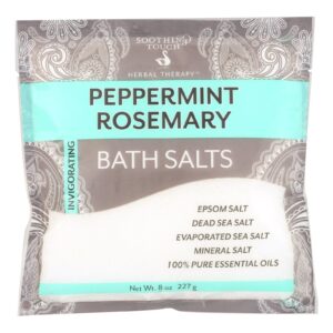 Soothing Touch Bath Salts - Peper Rosemary - Case Of 6 - 8 Oz