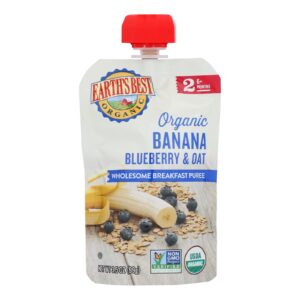 Earth's Best - Pouch Ban Blueberry Oat - Case Of 12-3.5 Oz