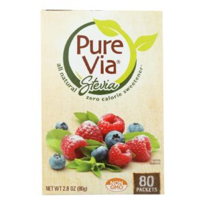 Purevia Zero Calorie Sweetener+ Stevia - Case Of 12 - 80 Ct
