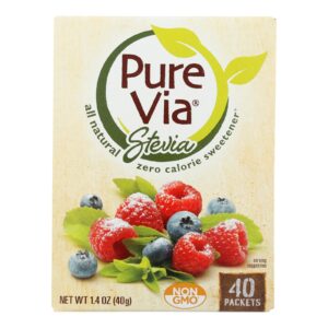 Purevia Whole Earth Sweetener Co., Pure Via, Stevia Sweetener - Case Of 12 - 40 Ct