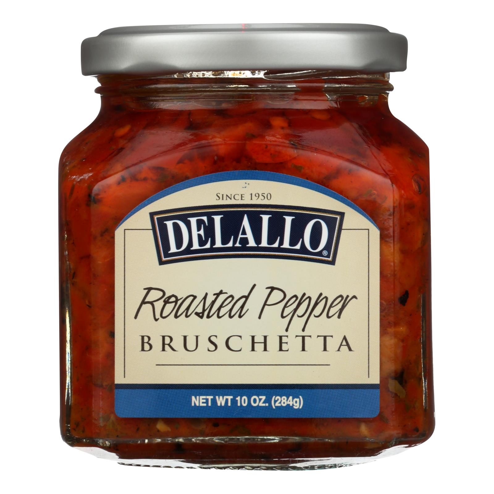 Delallo - Roasted Pepper Bruschetta - Case Of 6 - 10 Oz.