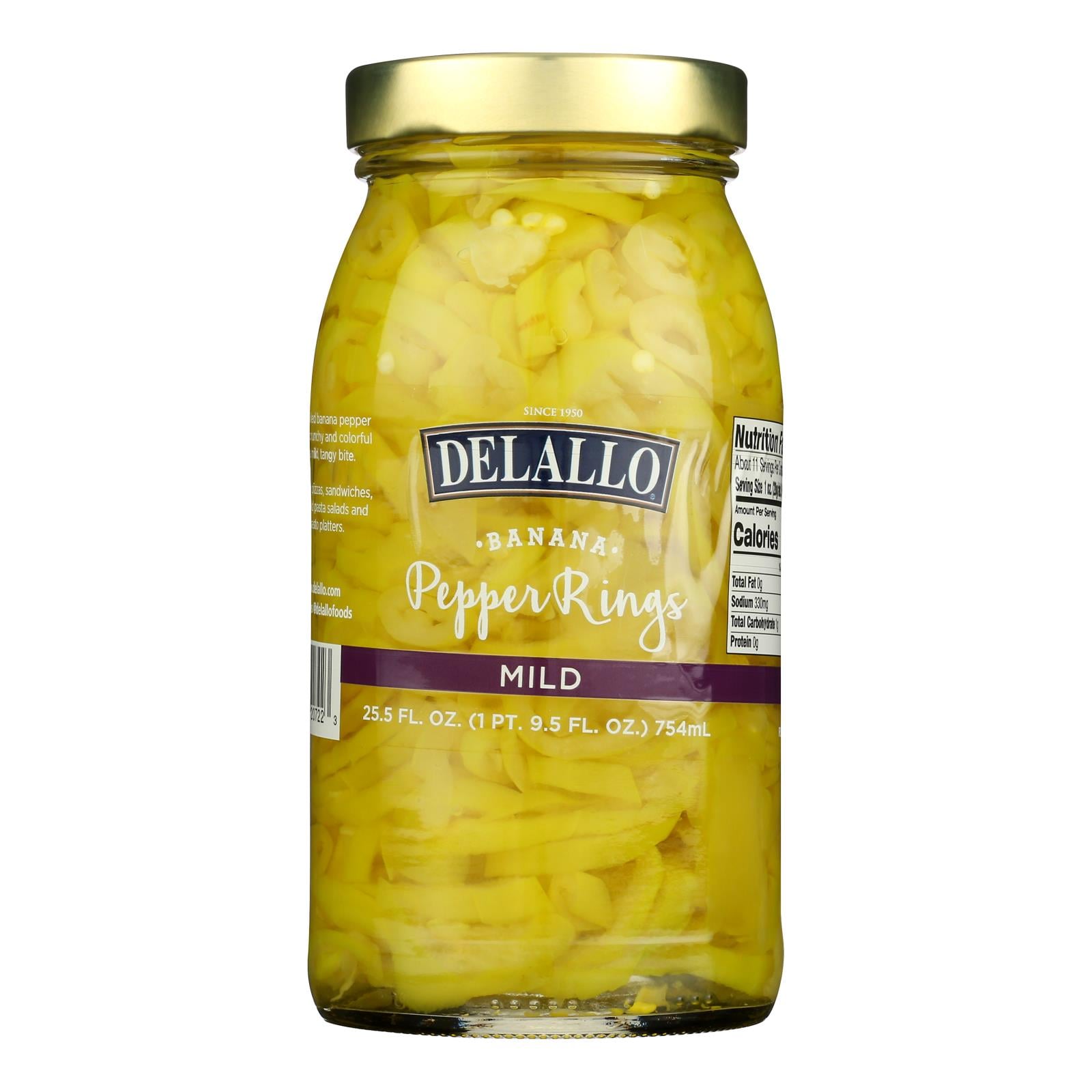 Delallo Pepper Rings - Case Of 6 - 25.5 Oz