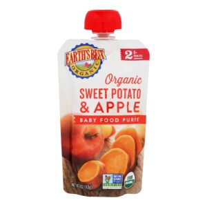 Earth's Best - Puree Pch Og2 Swt Pot Apl - Cs Of 12-3.5 Oz