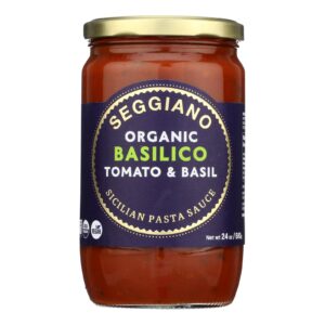Seggiano Basilico Tomato & Basil Organic Pasta Sauce Basilico Tomato & Basil - Case Of 6 - 24 Oz