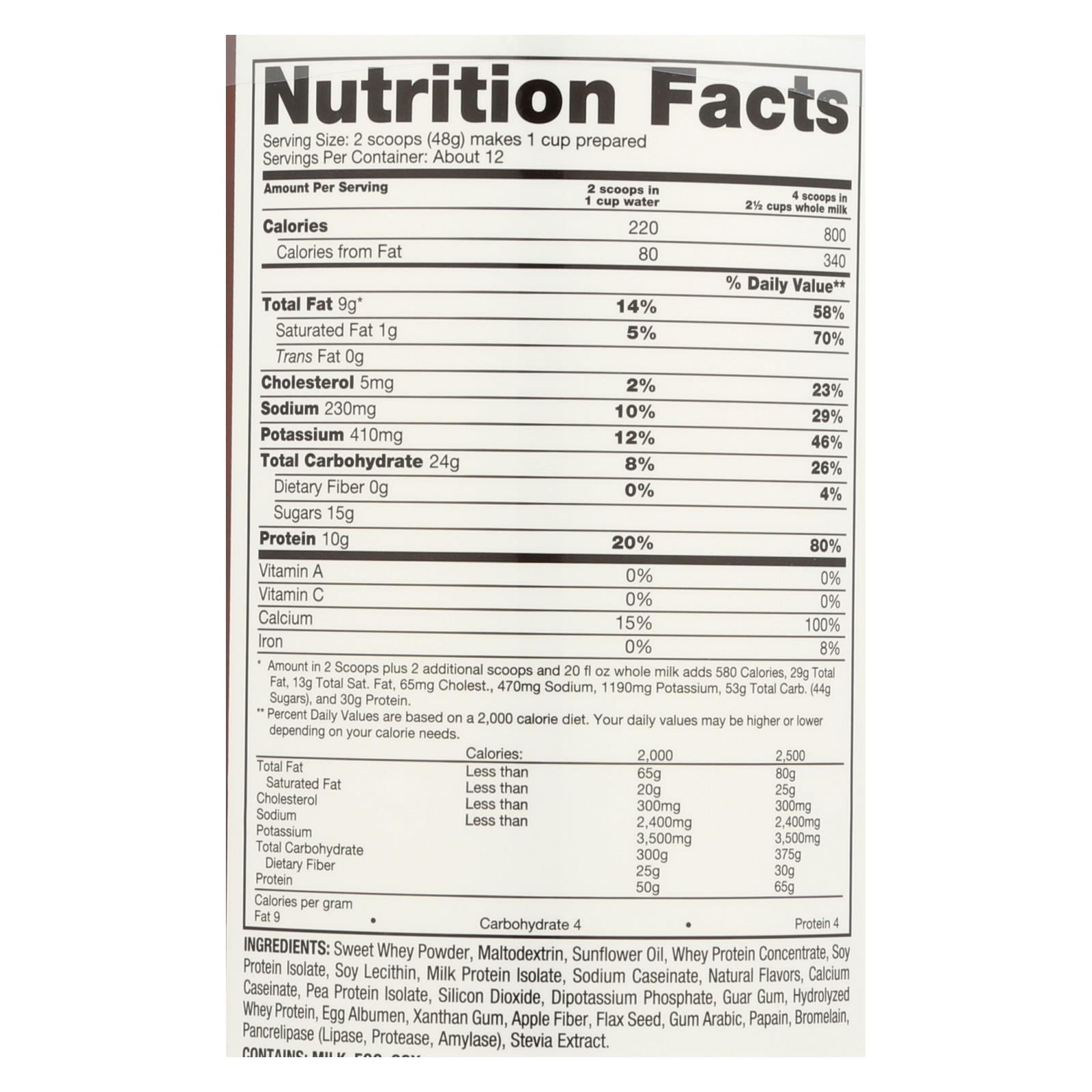 Naturade Weight Gain Vanilla - 20.3 Oz - Image 2